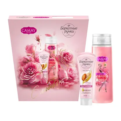 Изображение товара Подарочный набор Гель для душа Camay 250мл + Крем для рук Бархатные ручки 80мл в ассортименте