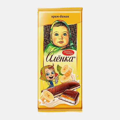 Шоколад Алёнка молочный крем-банан 87г