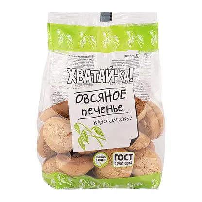 Изображение товара Печенье овсяное классическое Хватай-ка 400г