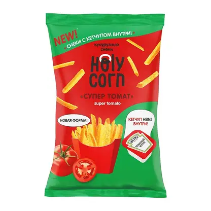 Изображение товара Кукурузные снеки Томат с соусом внутри Holy Corn 30г