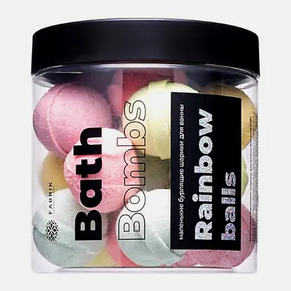 Бурлящие шарики для ванны Rainbow Balls Fabrik Cosmetology 300г