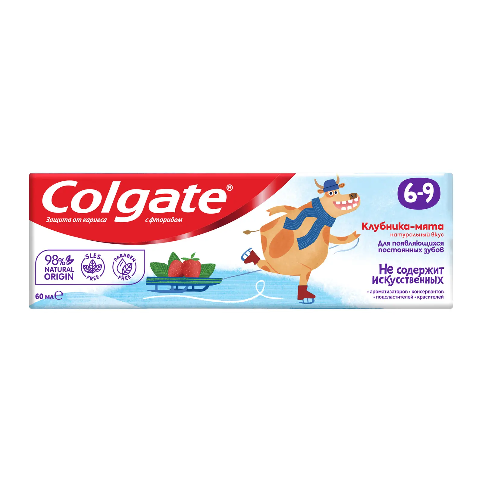 Зубная паста Colgate 6-9 Клубника-мята детская с фторидом 60мл
