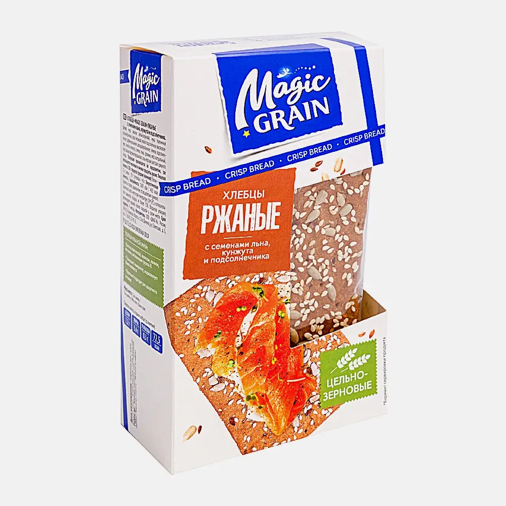 Хлебцы цельнозерновые ржаные с отрубями Magic Grain 160г - фото 2 Хлебцы цельнозерновые ржаные с отрубями Magic Grain 160г - фото 2