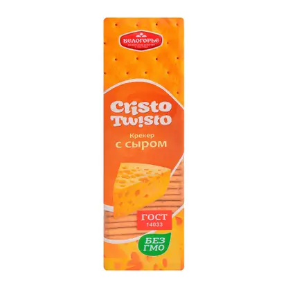 Изображение товара Крекер с сыром Cristo Twisto 205г хрустящее печенье с сырным вкусом