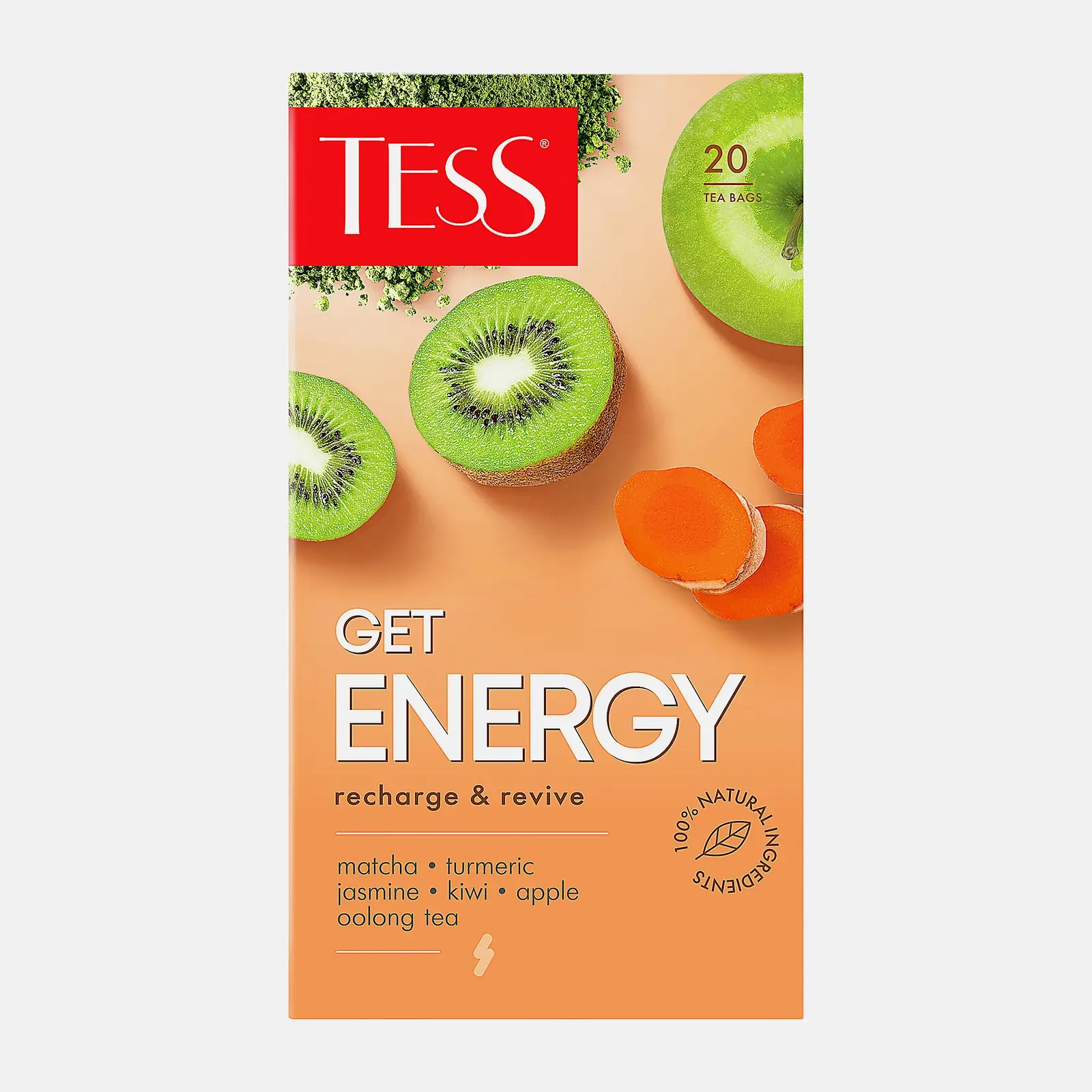 Чай зеленый Оолонг Tess Get Energy 20пак