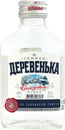 Водка Зимняя деревенька солодовая 40% 100мл