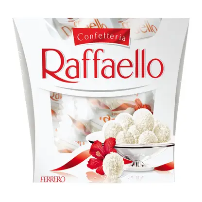 Изображение товара Конфеты с цельным миндальным орехом в кокосовой обсыпке Raffaello 150г