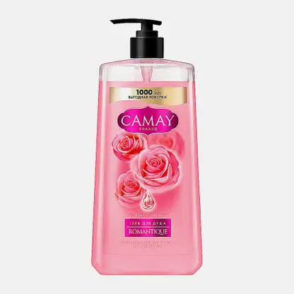 Гель для душа с ароматом французской розы Romantique Camay 1л