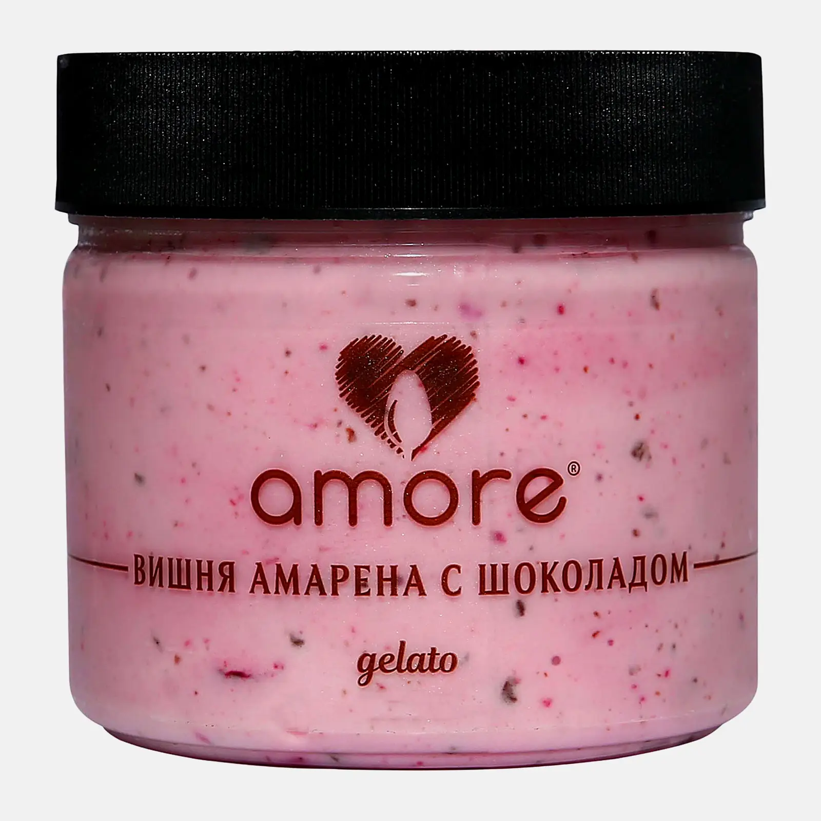 Изображение товара Мороженое молочное вишня Амарена с шоколадом Amore 300мл