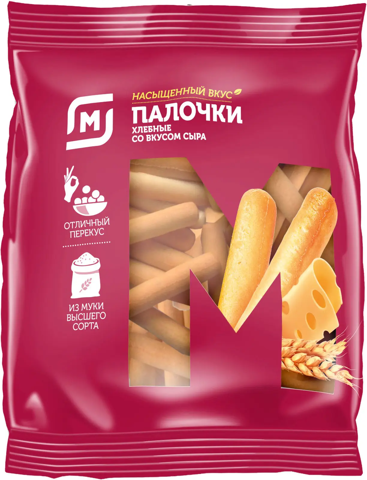 Хлебные палочки Магнит со вкусом сыра 200г - Магнит-Продукты