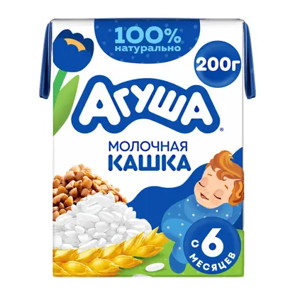 Изображение товара Каша Агуша Засыпай-ка молочная злаковая с 6 месяцев 200г