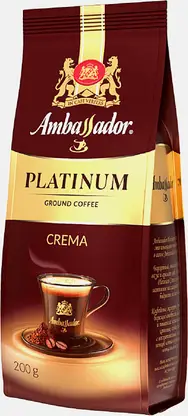 Кофе молотый Ambassador Platinum Crema 200г