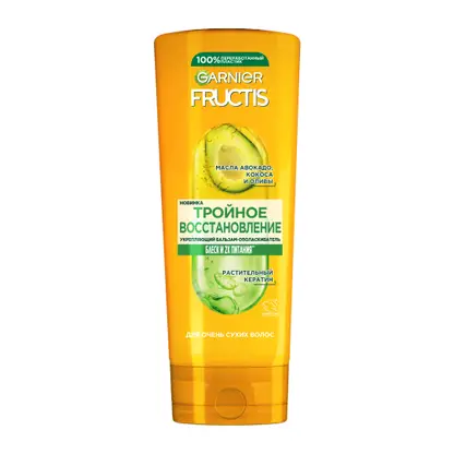 Бальзам-ополаскиватель Garnier Fructis Укрепляющий Тройное восстановление для сухих и ломких волос 387мл