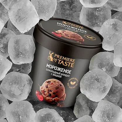 Мороженое Шоколадный фондан с вишней Premiere of Taste 330г