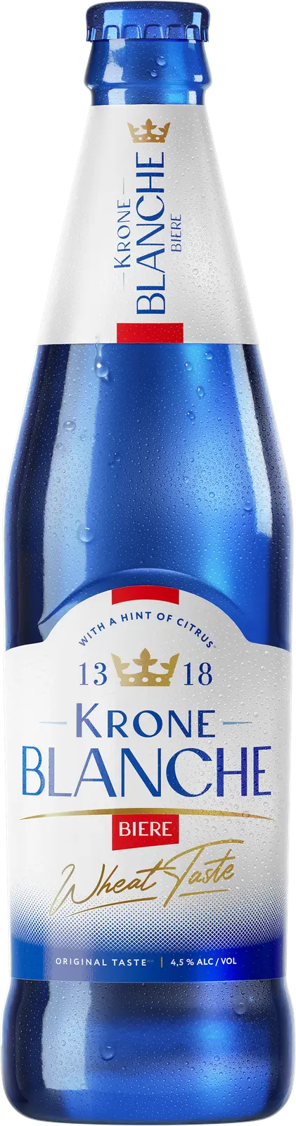 Изображение товара Пивной напиток Krone Blanche Biere пшеничный пастеризованный 4.5% 450мл