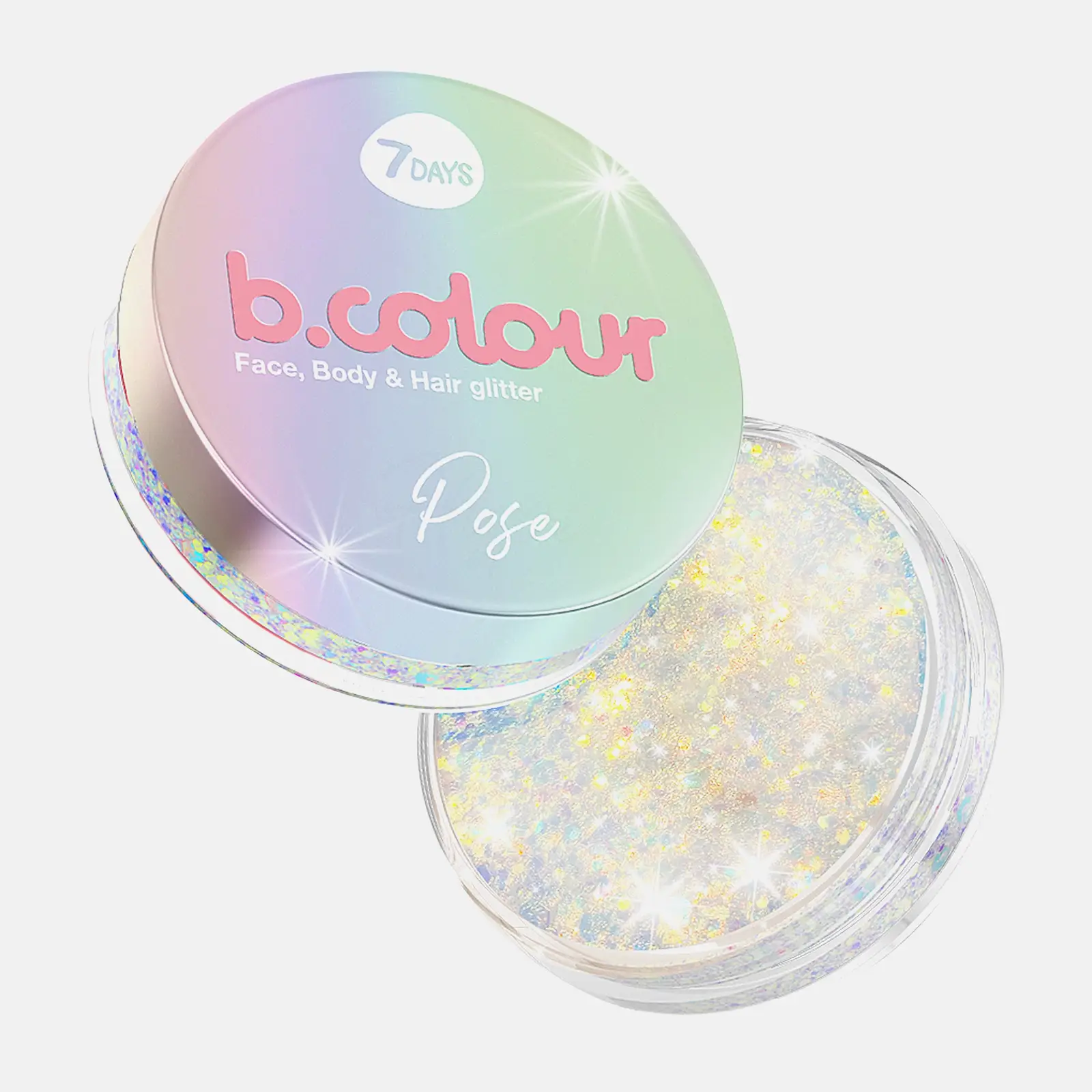 Гель-глиттер 7Days B.Colour для волос лица тела тон 01