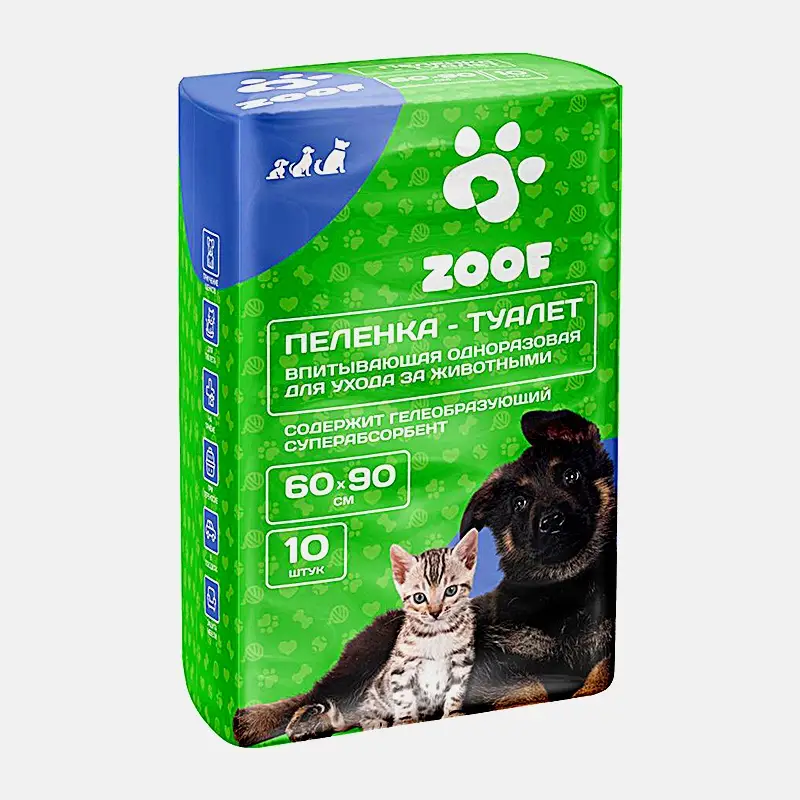 Пеленка для животных гелевая 60*90см Zoof 10шт