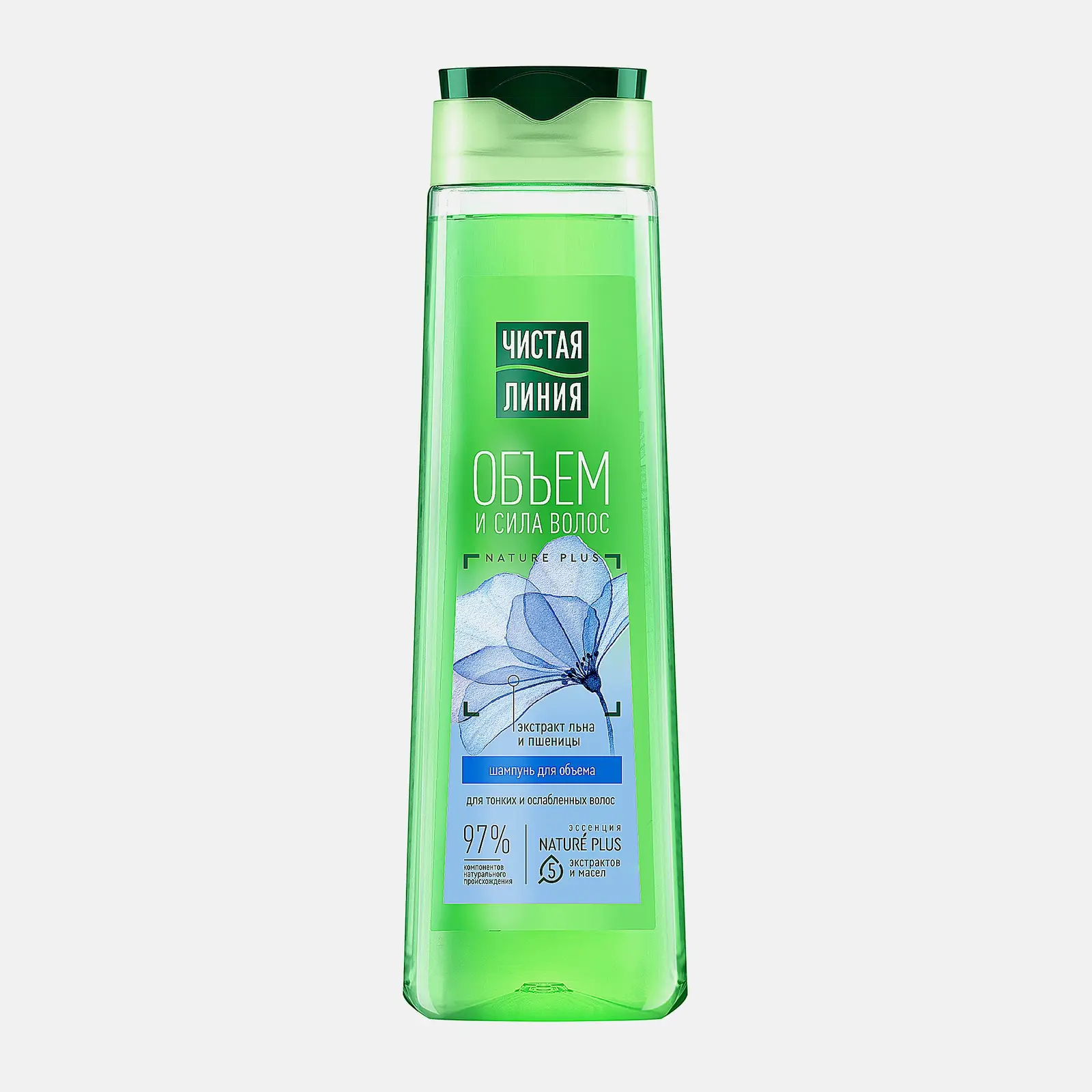 Изображение товара Шампунь для тонких и ослабленных волос Чистая Линия 400мл для объема и силы