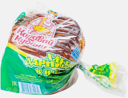 Хлеб Дарницкий ржано-пшеничный нарезанный Краснодарский хлебозавод №6 580г