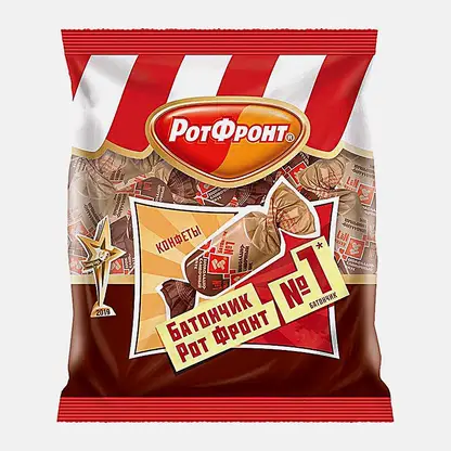 Конфеты Рот фронт Батончики шоколадно-сливочный вкус 250г