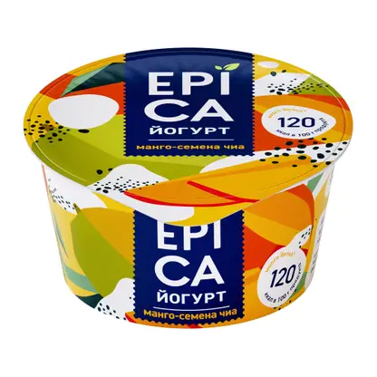 Изображение товара Йогурт Epica Манго семена чиа 5% 130г
