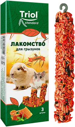 Лакомство для грызунов с мёдом Triol 3шт