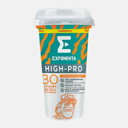 Кисломолочный напиток Exponenta High-Pro обезжиренный солёная карамель 250г