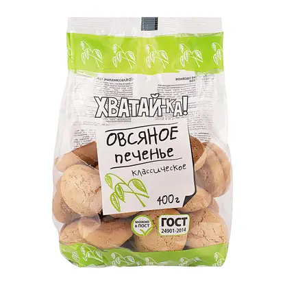 Изображение товара Печенье овсяное классическое Хватай-ка 400г