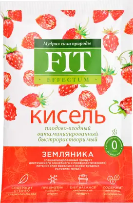 Изображение товара Кисель Fit Parad быстрорастворимый земляника 30г