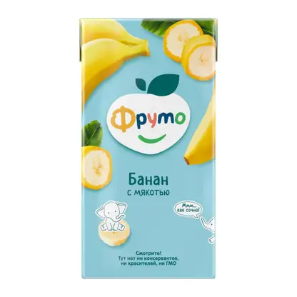 Изображение товара Нектар Фрутоняня Банан с мякотью 500мл натуральный для детей