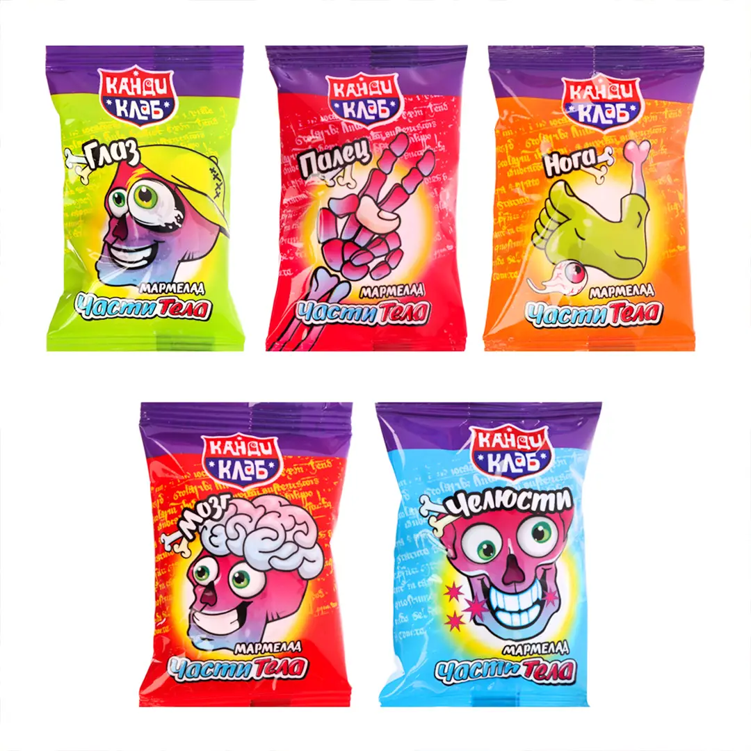 Изображение товара Мармелад Crazy Gummy Части тела 10г в ассортименте