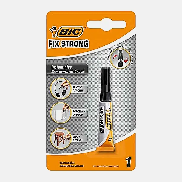 Клей секундный Bic Fix Strong 3г Клей секундный Bic Fix Strong 3г