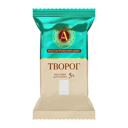 Изображение товара Творог Ростагроэкспорт 5% 180г мягкий натуральный продукт