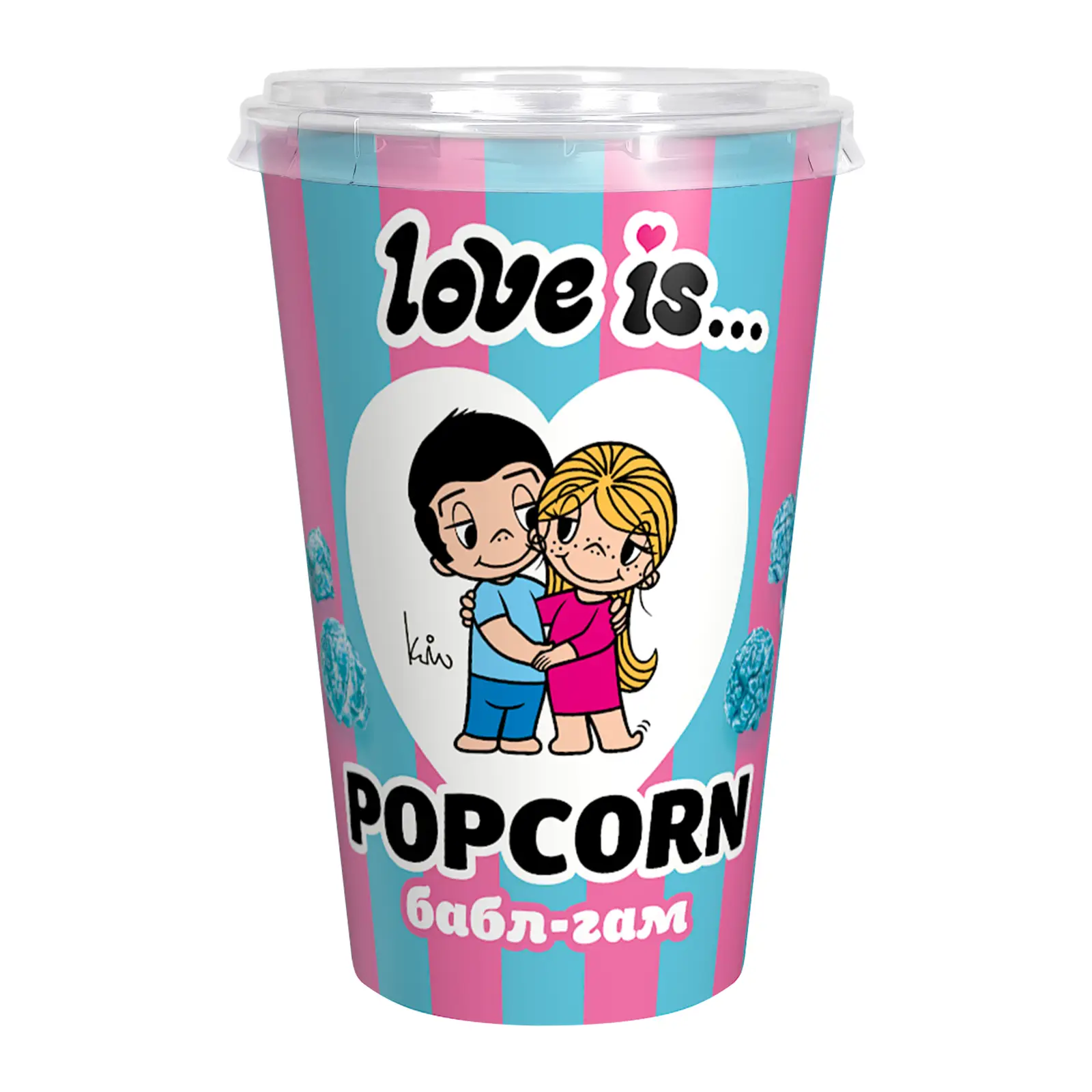 Изображение товара Попкорн Love Is карамельный Бабл-гам 120г вкусный снеки