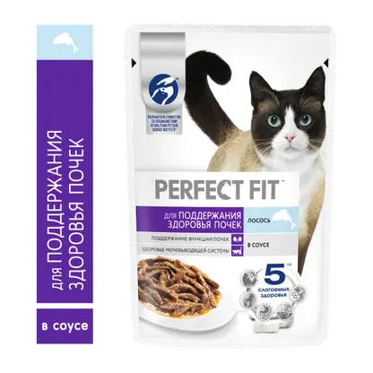 Изображение товара Влажный корм для кошек Perfect Fit Здоровье почек Для взрослых кошек 75г