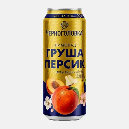 Газированный напиток груша персик и цветы вишни Черноголовка 450мл