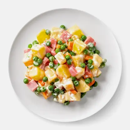 Салат с копченым мясом в майонезе 150г