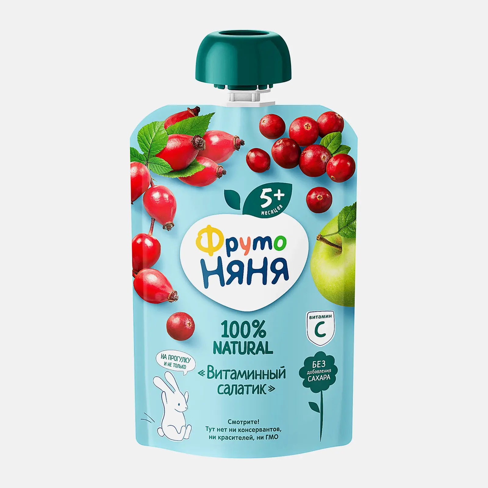 Изображение товара Пюре Витаминный салатик с клюквой с 5 месяцев Фрутоняня 90г