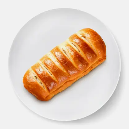 Дениш с сосиской и кетчупом XXL 100г