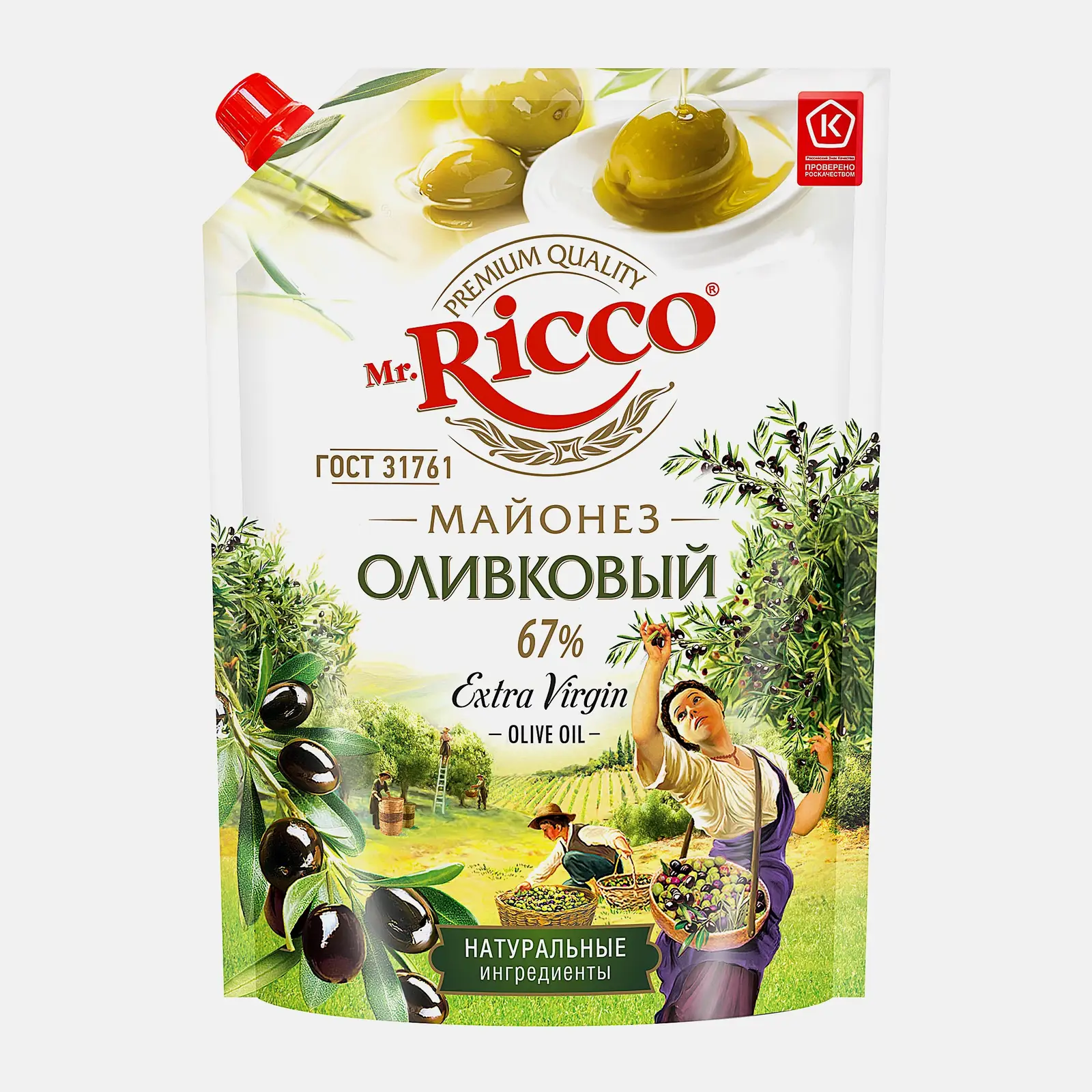 Майонез Mr. Ricco Оливковый 67% 750г