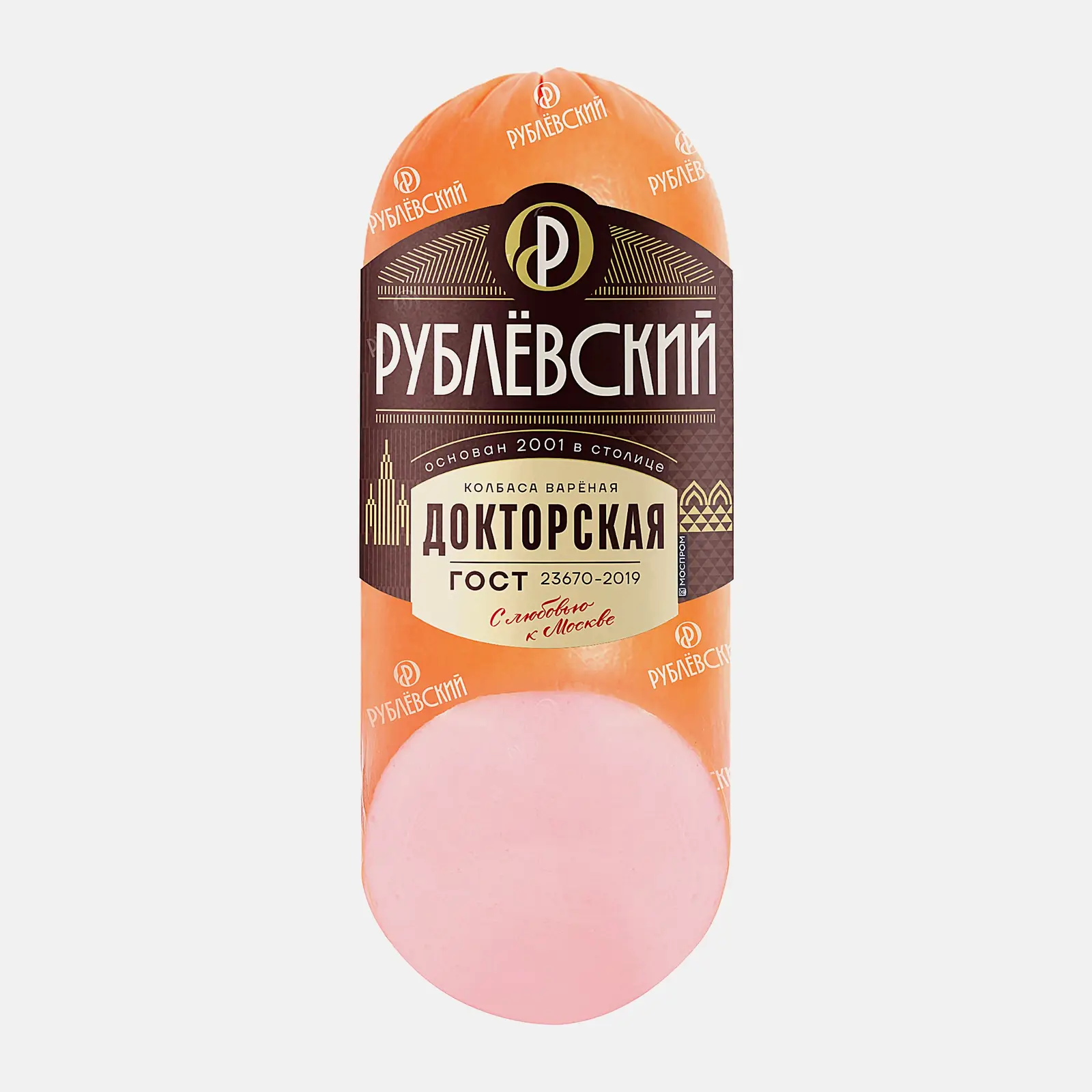 Изображение товара Колбаса Рублевский Докторская вареная 400г Изображение товара Колбаса Рублевский Докторская вареная 400г