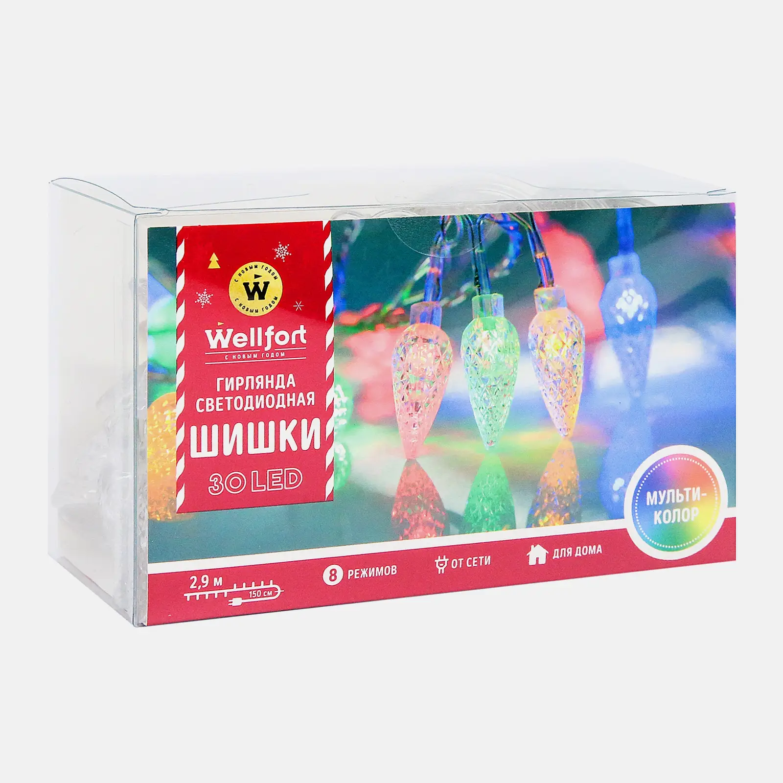 Гирлянда Шишки 30led мультиколор LKS25129MK 3м