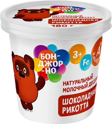 Сыр Бонджорно Рикотта с шоколадом 30% 180г