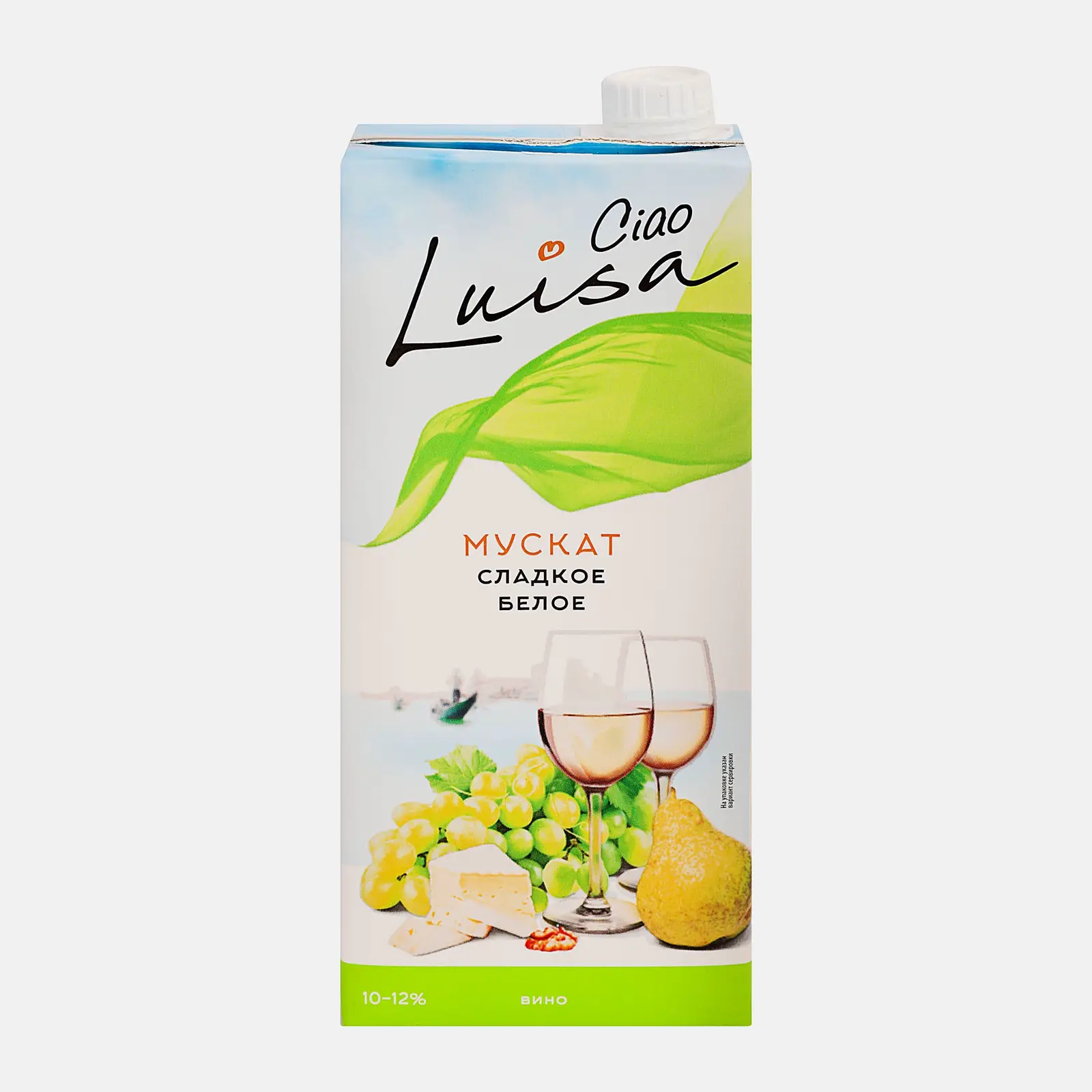 Вино Luisa Ciao Мускат белое сладкое 12% 1л - фото 2