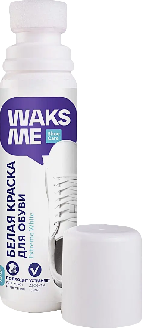 Краска для обуви Waks Me Extreme White 75мл