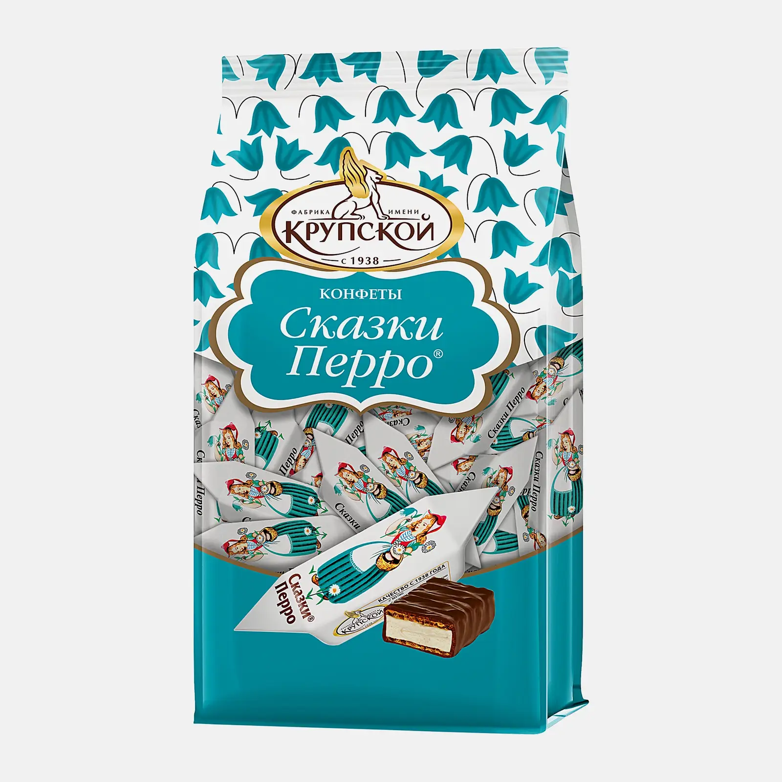 Изображение товара Вафельные шоколадные конфеты Сказки Перро 200 г с арахисом и пралине