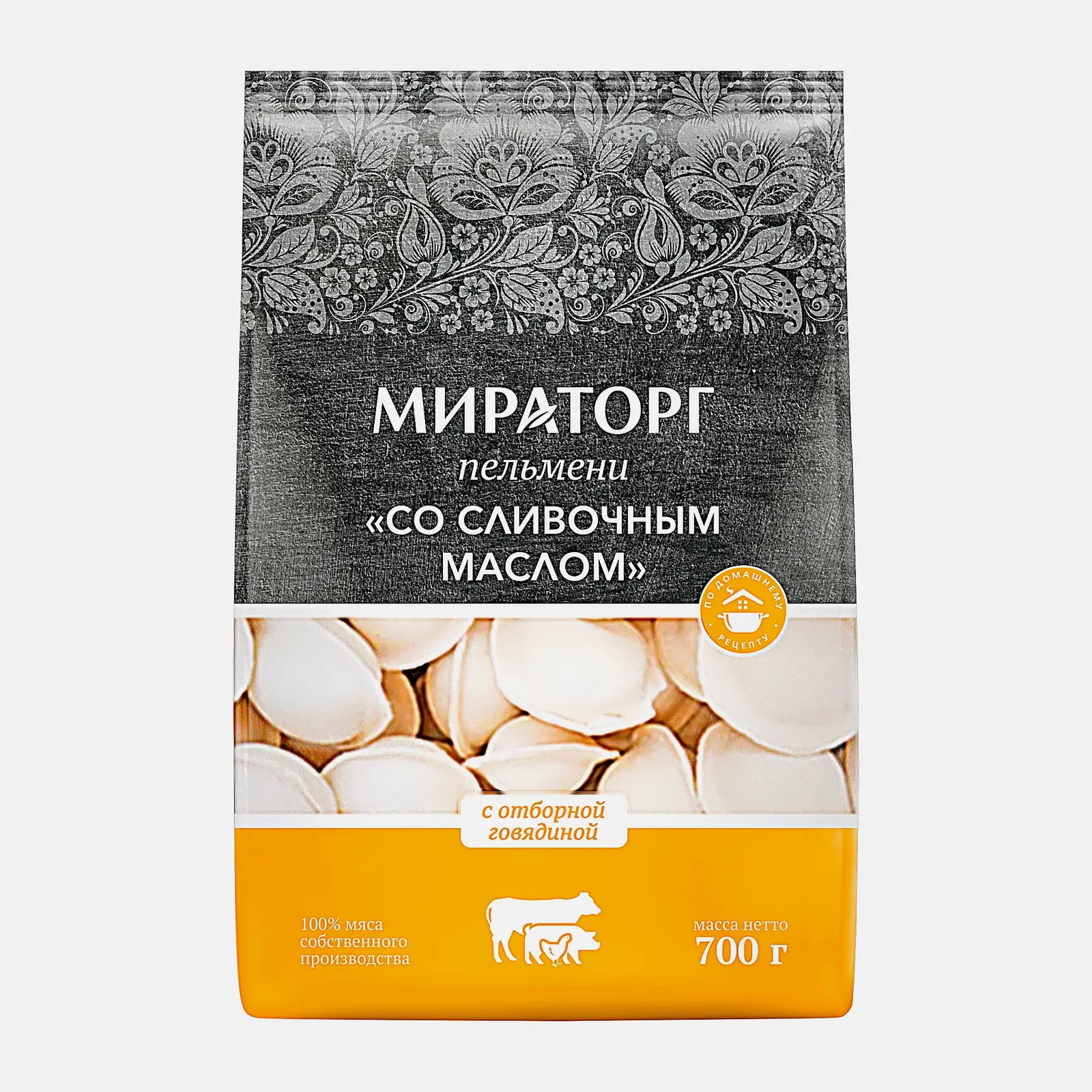 Пельмени Мираторг со сливочным маслом с отборной говядиной 700г Пельмени Мираторг со сливочным маслом с отборной говядиной 700г