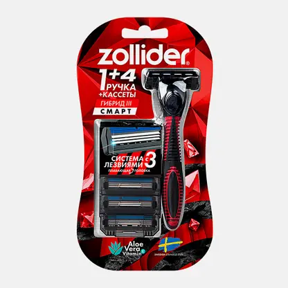 Бритва Zollider Hybrid 3 smart 3 лезвия + 4 кассеты