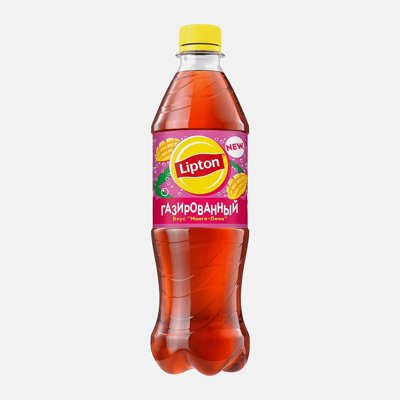 Изображение товара Черный чай холодный газированный манго-личи Lipton 500мл Изображение товара Черный чай холодный газированный манго-личи Lipton 500мл