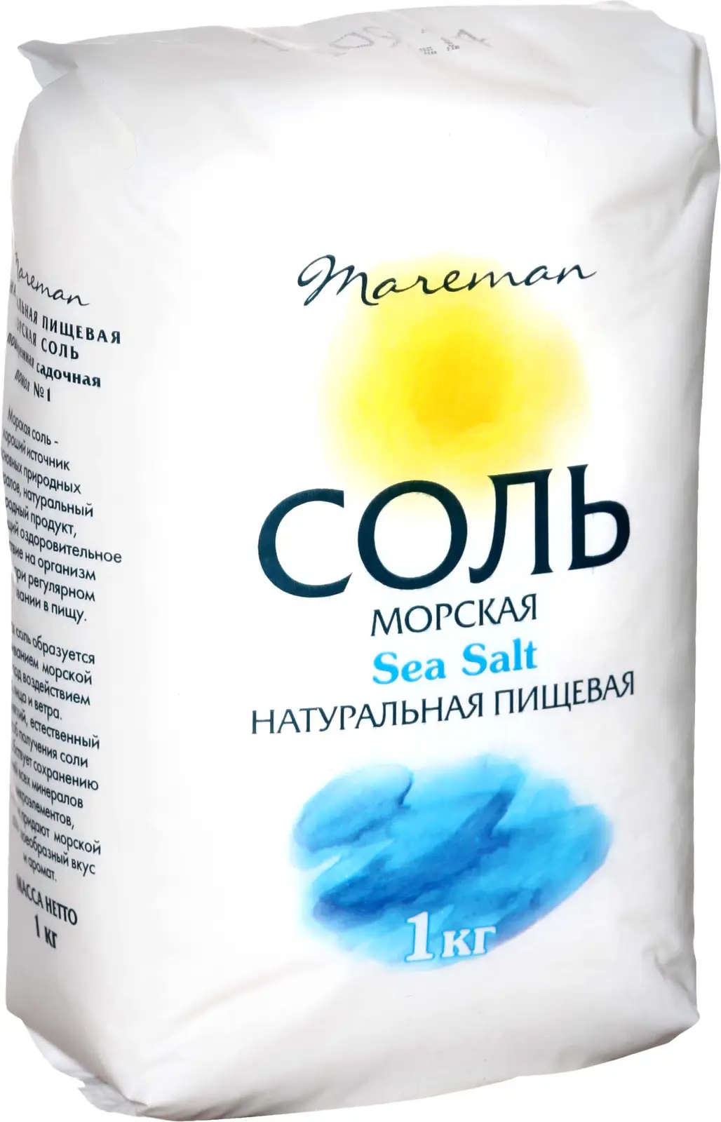 Соль морская Mareman средняя 1кг - Магнит-Продукты